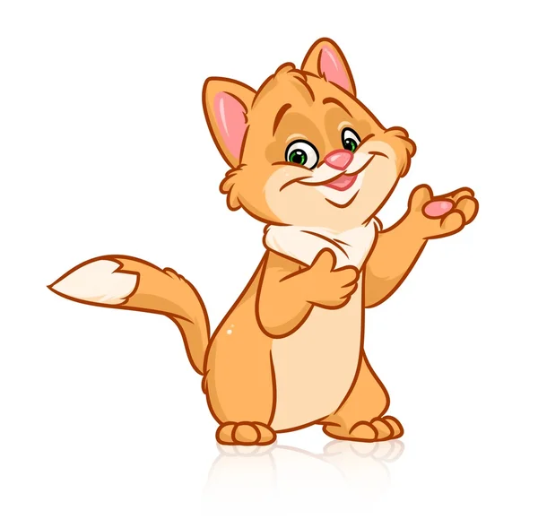 Úvodní Kreslená kočka — Stock fotografie