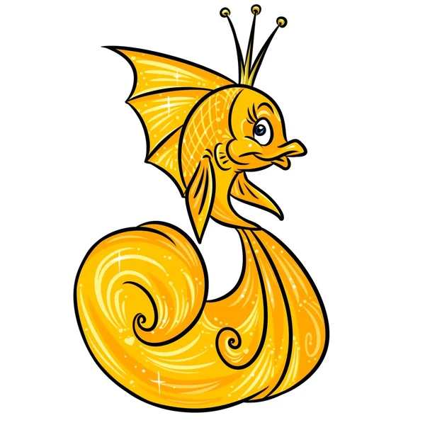 Kreskówka złotą rybkę — Zdjęcie stockowe
