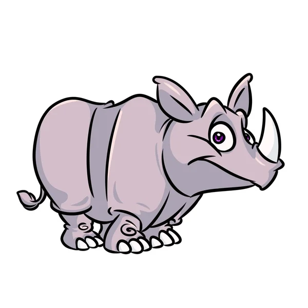 Rinoceronte desenho animado ilustração — Fotografia de Stock