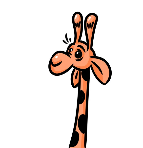 Giraffe verblüfft Cartoon — Stockfoto
