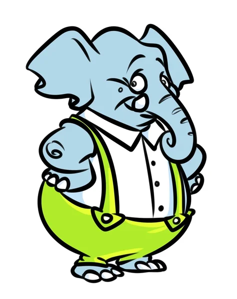 Grote olifant cartoon — Stockfoto