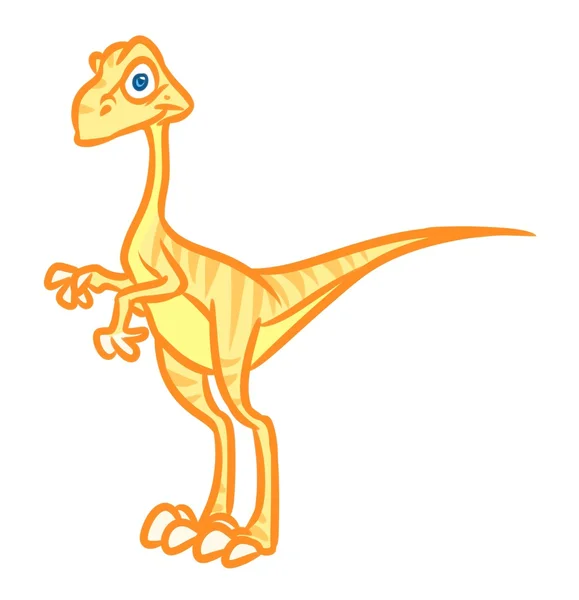 Pequeña caricatura de dinosaurio amarillo — Foto de Stock