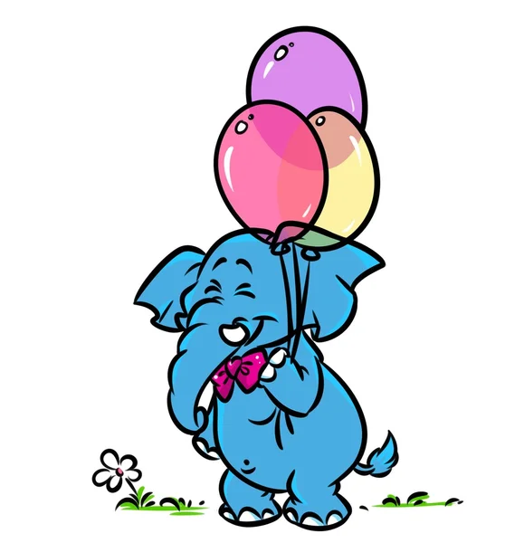 Karikatur aus Elefantenballons — Stockfoto