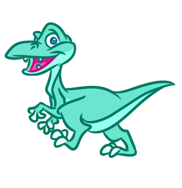 Kleine groene dinosaurus cartoon — Stockfoto