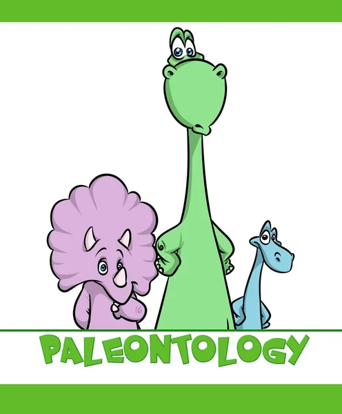 Dinosaurier Paläontologie Wunder Karikatur — Stockfoto