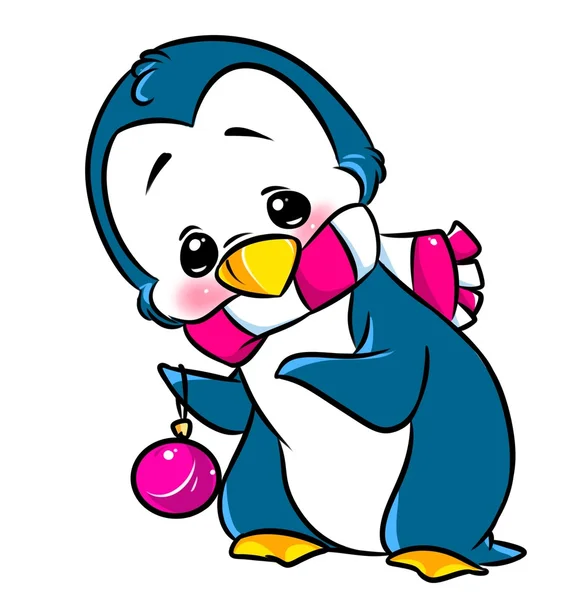 Ilustración de dibujos animados pingüino — Foto de Stock