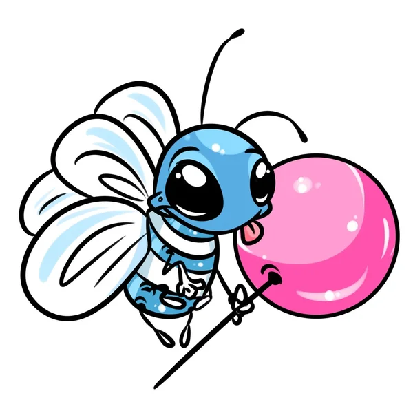 Fly sweet candy cartoon — Stock Photo, Image