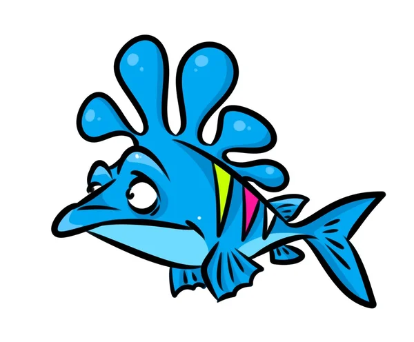 Мультфильм Fish Blue — стоковое фото