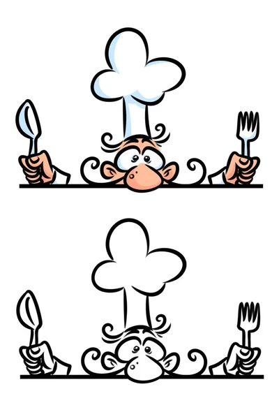 Cook professionele cartoon — Stockfoto