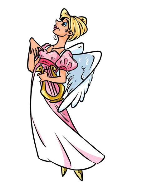 Muse muziek Angel dame cartoon — Stockfoto