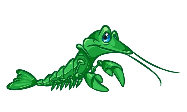 Green Lobster kreslený — Stock fotografie