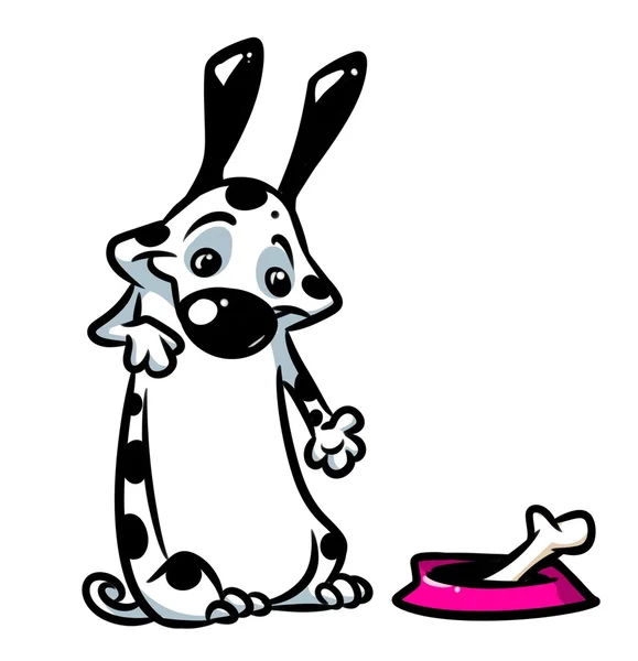 Hund Dalmatiner parodiert Karikatur — Stockfoto