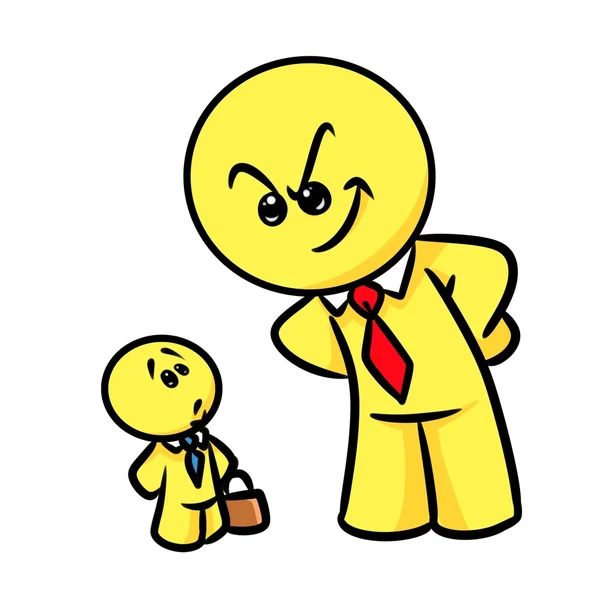 Smiley character excellence  business work cartoon — Stock Photo, Image
