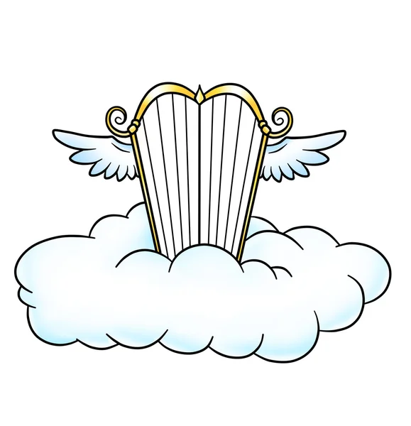 Paradijs portal sky cloud cartoon — Stockfoto