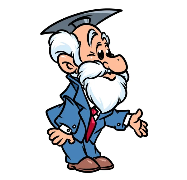 Professor hand gebaar cartoon — Stockfoto