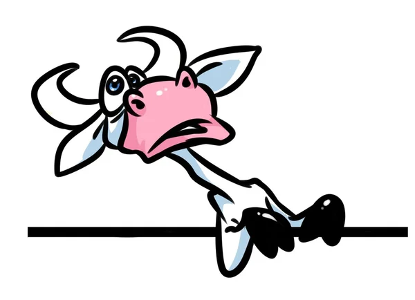 Desenhos animados de vaca surpresa — Fotografia de Stock