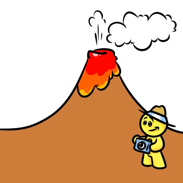 スマイリー文字火山 — ストック写真