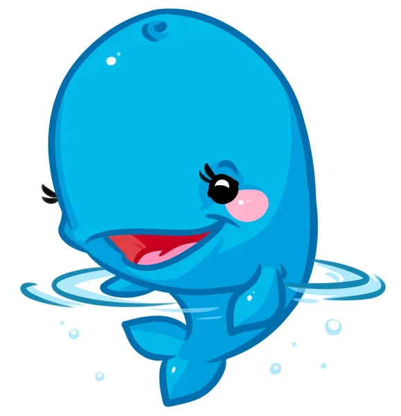 Blue Whale cartone animato — Foto Stock