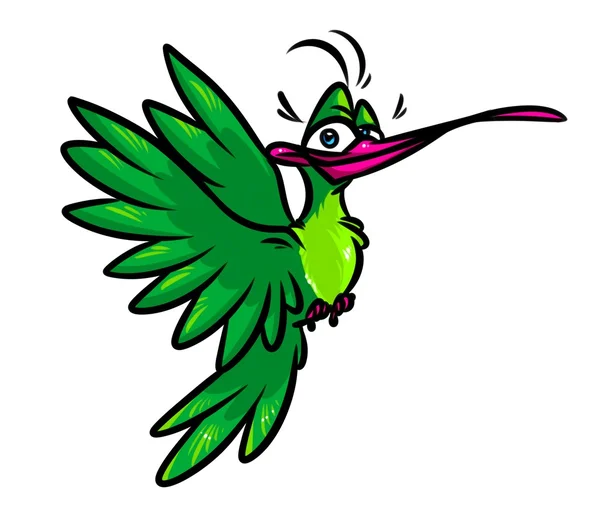 Ptak koliber kreskówka — Zdjęcie stockowe