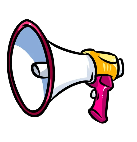 Megaphone cartoon illustration — Stock Photo, Image