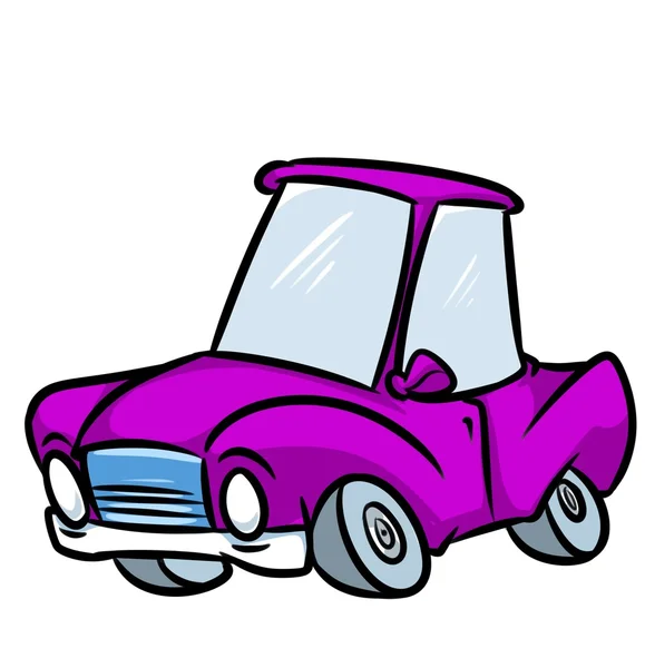 Auto viola cartone animato — Foto Stock