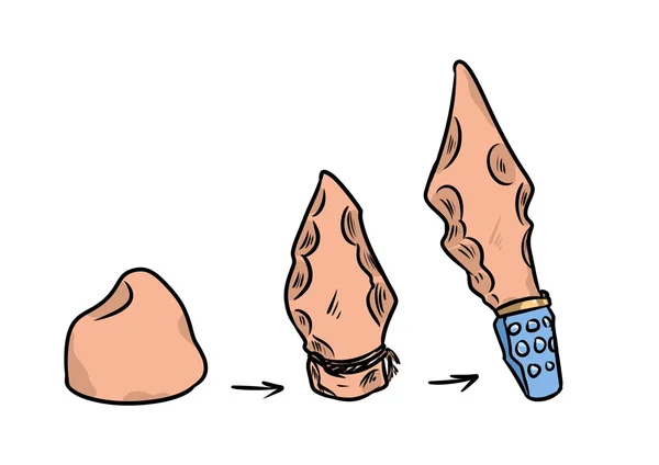 Ferramentas da idade da pedra desenhos animados — Fotografia de Stock