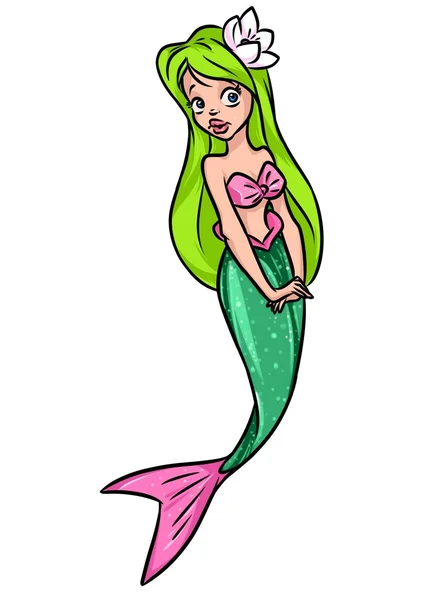 Mermaid cartoon sea