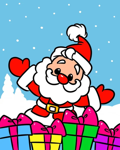 Christmas Santa Claus gifts mini cartoon — Stock Photo, Image