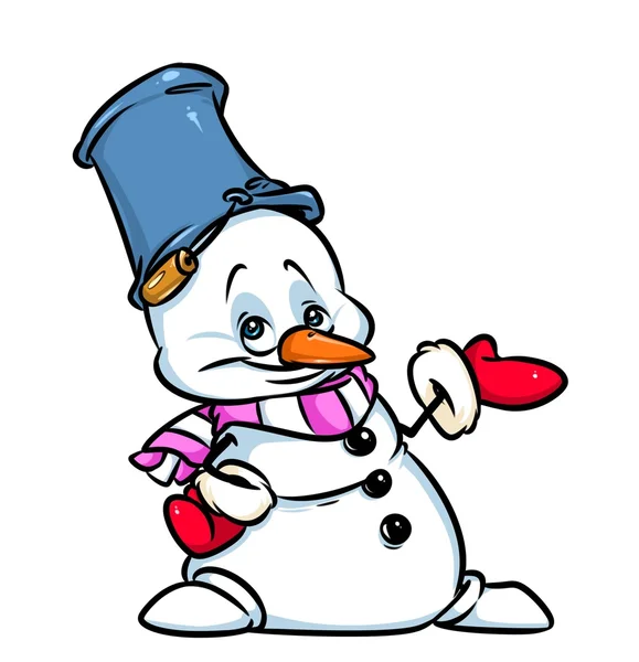 Snowman character winter cartoon