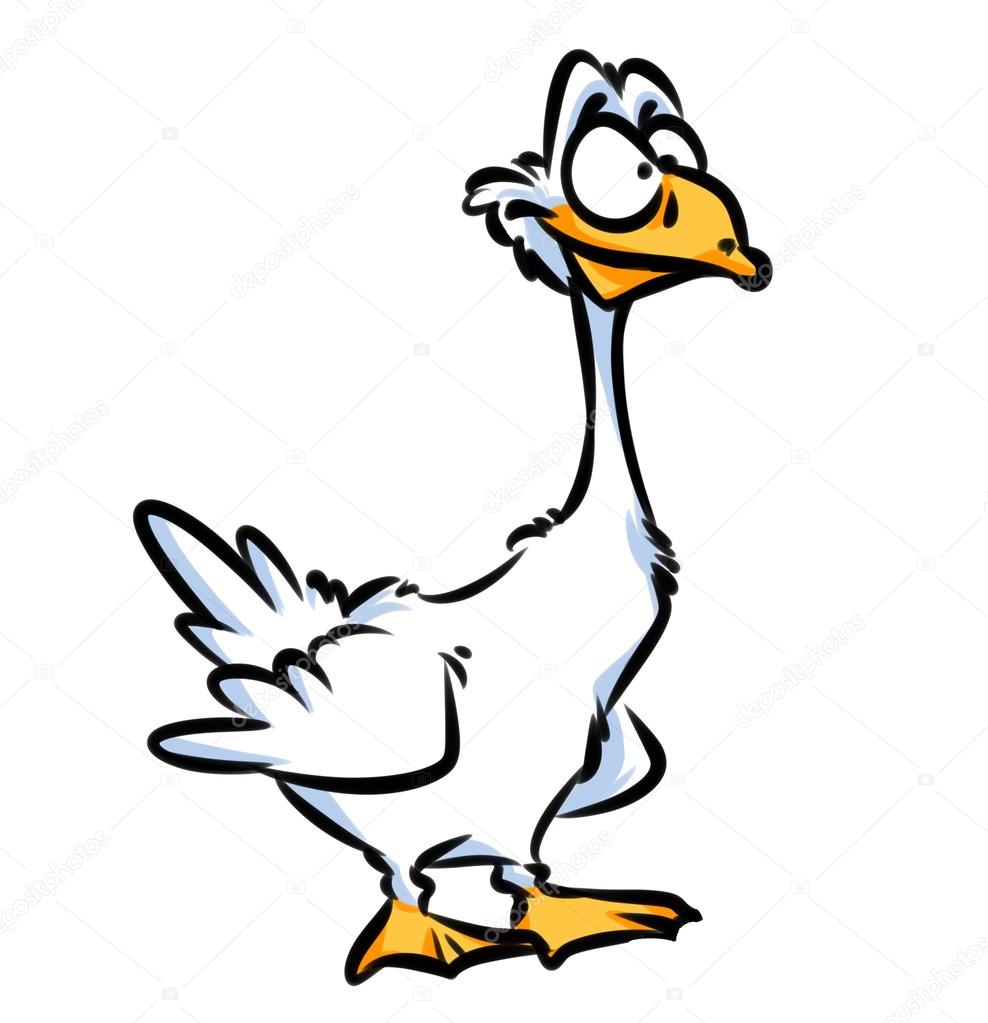 Funny goose cartoon Stock Photo by ©Efengai 105871636