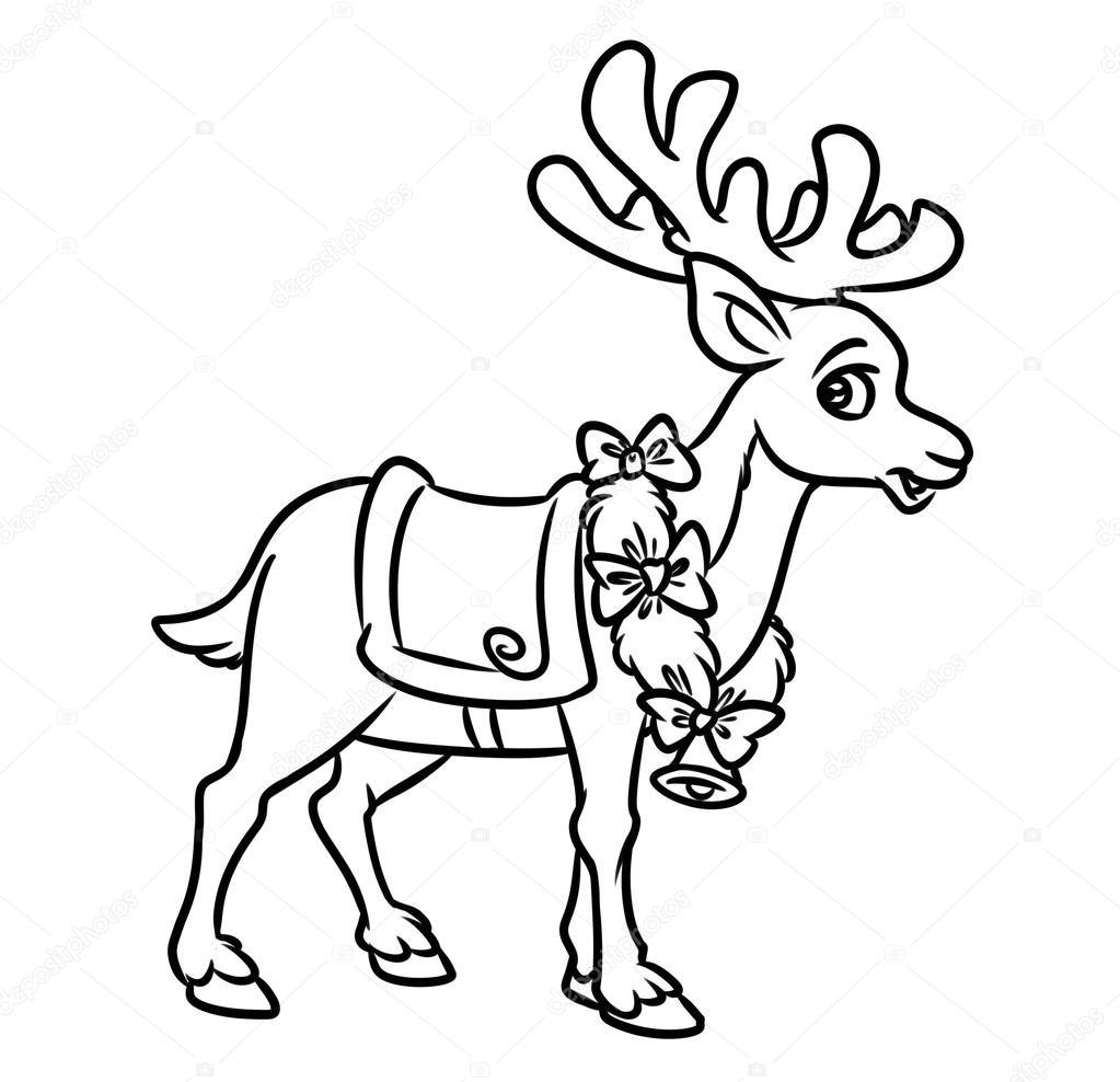 Christmas deer cartoon Stock Photo by ©Efengai 105872302