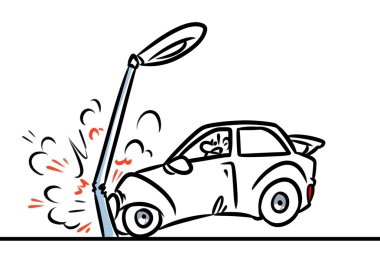car accident cartoon clipart