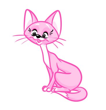 Glamour pembe kedi çizgi film