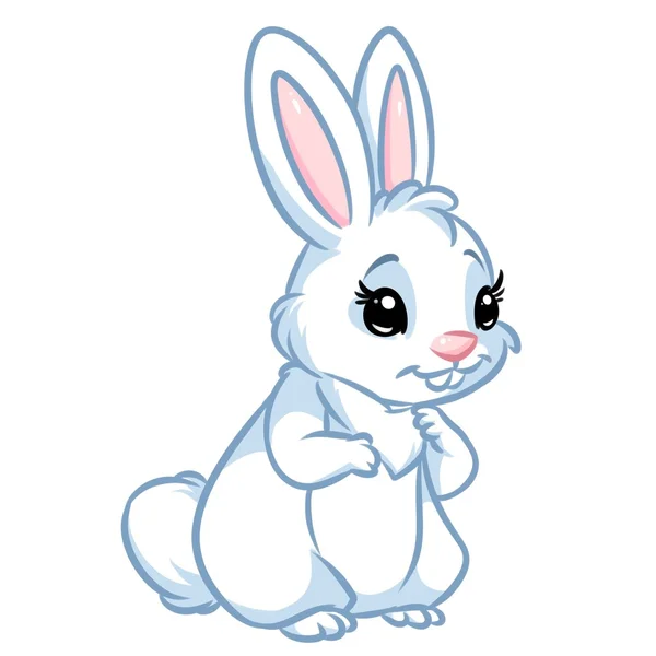 Dessin animé lapin blanc — Photo