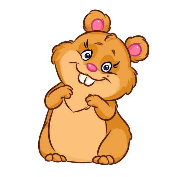 Desenhos animados de hamster alegre — Fotografia de Stock