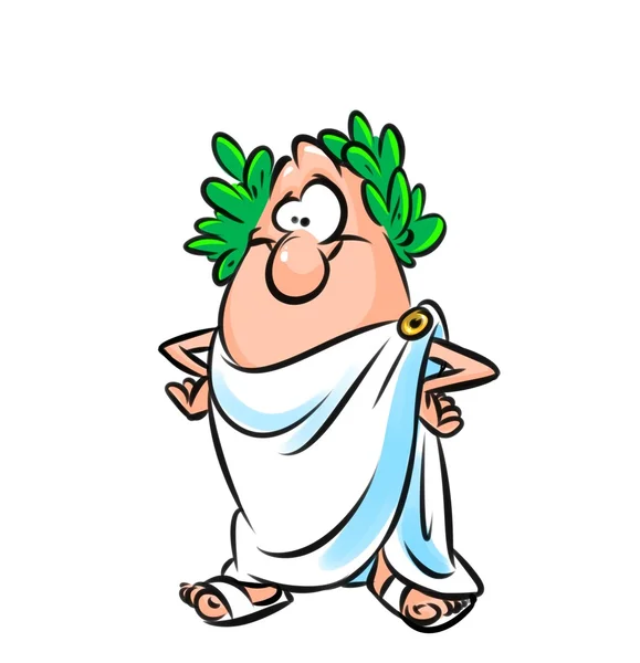Roman senator man character cartoon