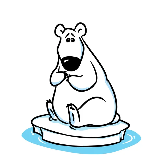 Polar oso hielo témpano polo norte de dibujos animados —  Fotos de Stock