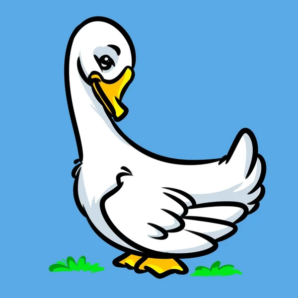 White goose cartoon — Stock Photo, Image