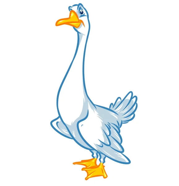 Goose bird farm cartoon — Stock Photo, Image