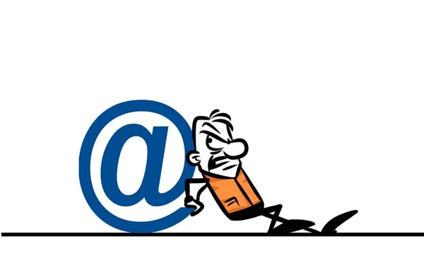 Internet E-mail cartoon — Stock Photo, Image