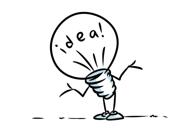 Ideia lâmpada sem problemas — Fotografia de Stock