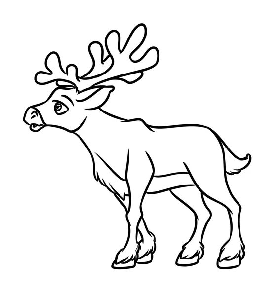 Deer contour Coloring Page — Stock Photo, Image