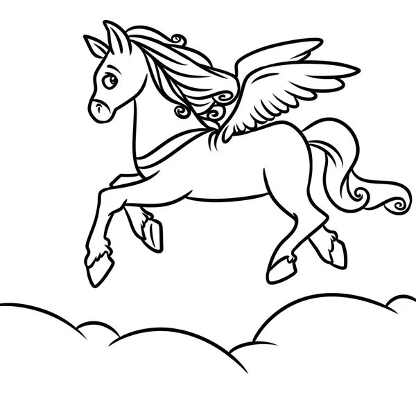 Flying horse Пегас — стокове фото