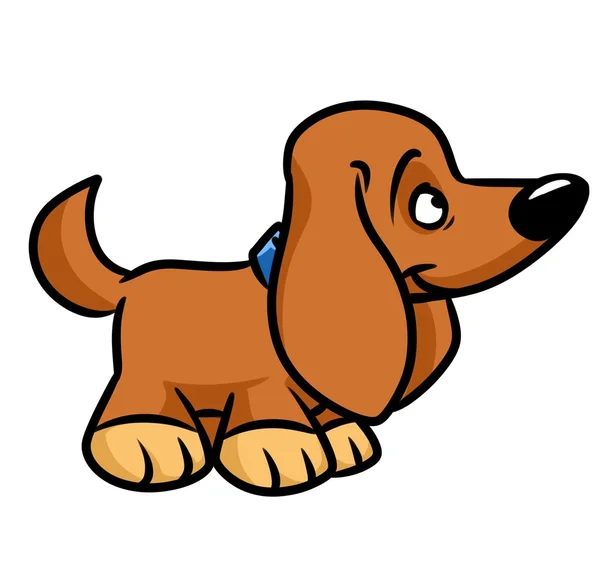 Speelgoed hond teckel cartoon — Stockfoto