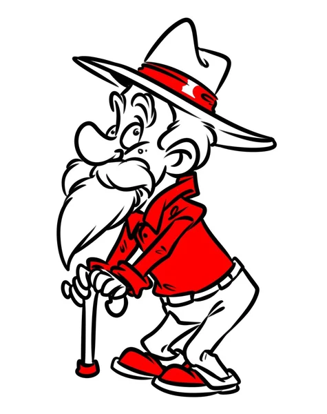 Yaşlı adam emekli çizgi film