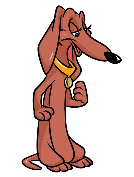 Buena chica dachshund dibujos animados — Foto de Stock