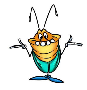 Böcek böcek gülümseme çizgi film