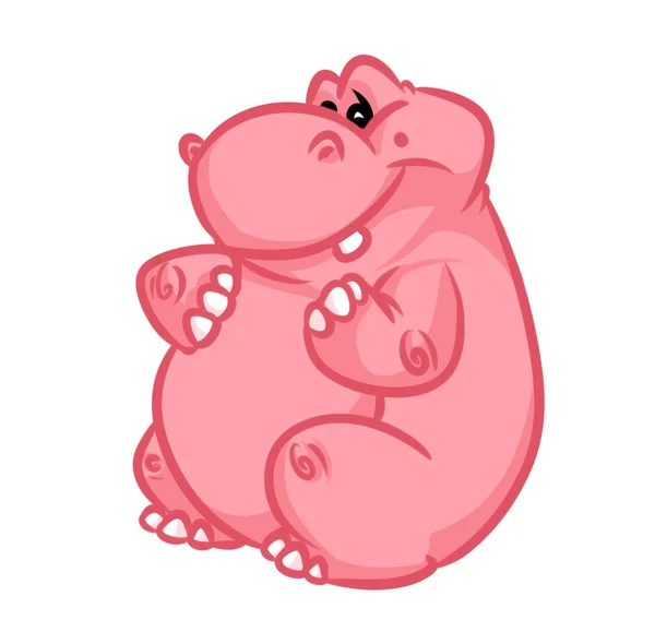 Animais de desenhos animados Hippo — Fotografia de Stock