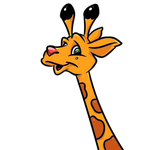 Kreslená postava žirafa — Stock fotografie