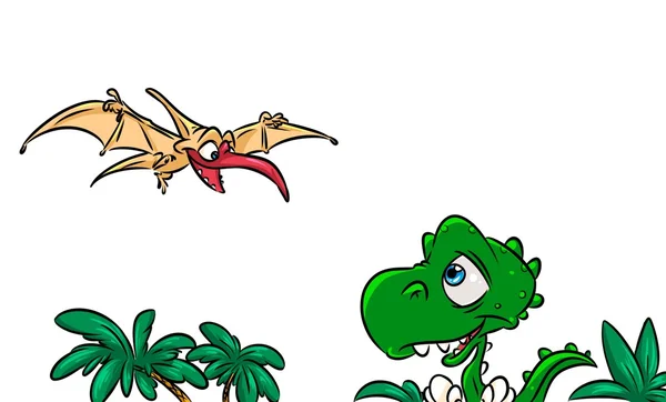 Dinosaurus pterodaktyla kreslený — Stock fotografie